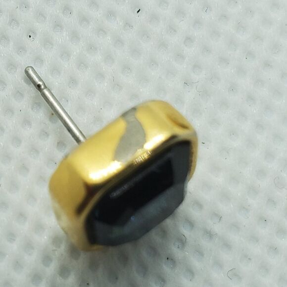 Vintage Swarovski Blue & Gold Earrings - Picture 5 of 5